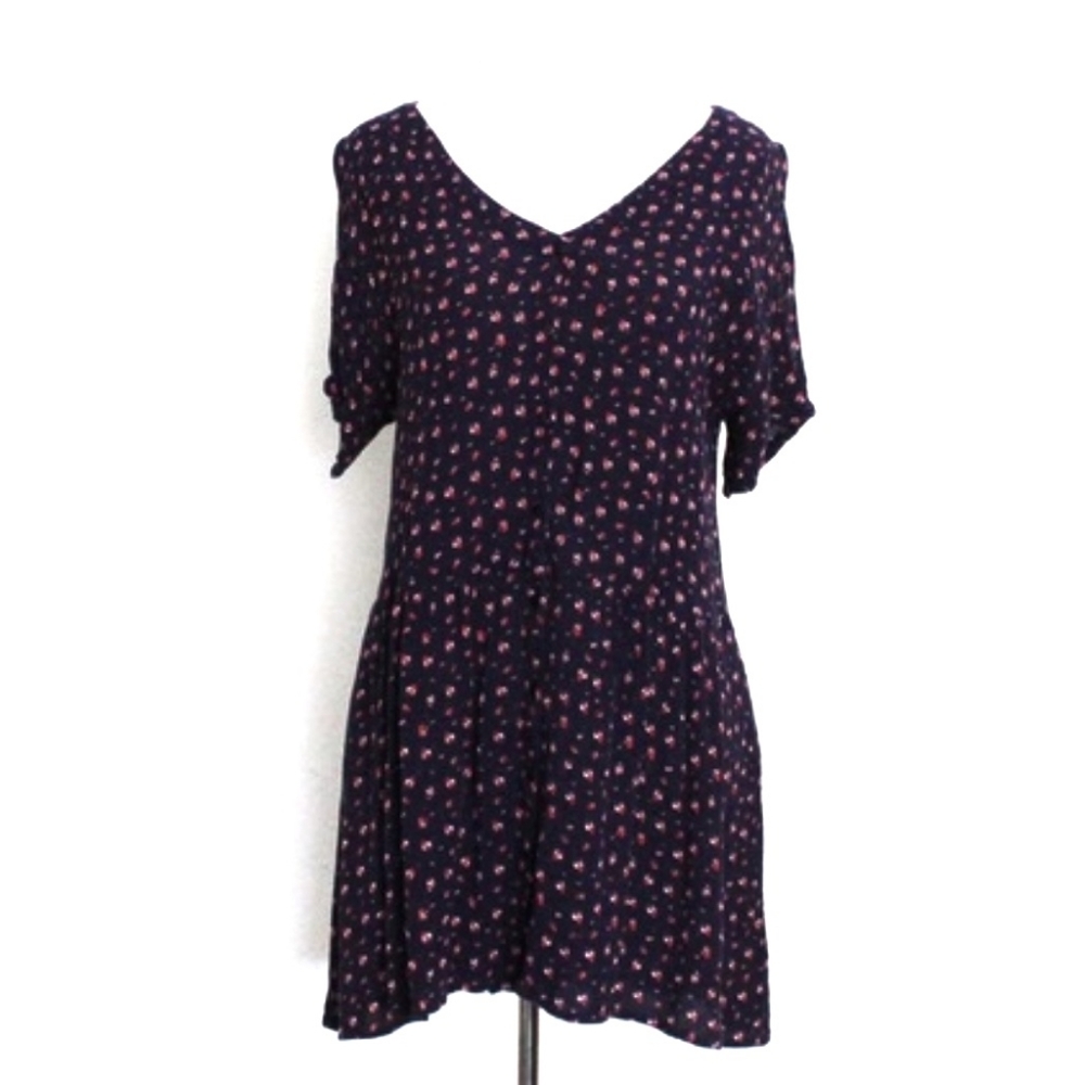 Staring At Stars Button Down Dress Peakaboo Sleeve Floral Small - Picture 1 of 7